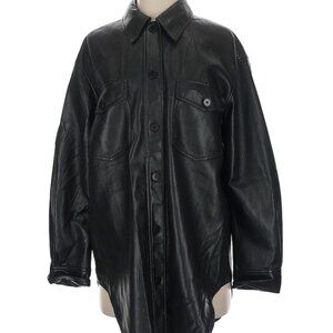 WILFRED Faux Black Leather Jacket